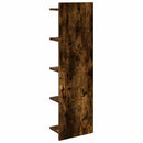 vidaXL Falpolc 2 db Füstös Tölgy 30 x 15 x 100 cm Szerelt Fa