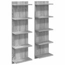 vidaXL Falpolc 2 pcs Szürke Sonoma 30 x 15 x 100 cm Szerelt Fa