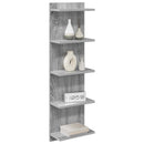 vidaXL Falpolc 2 pcs Szürke Sonoma 30 x 15 x 100 cm Szerelt Fa