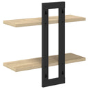 vidaXL Lebegő polcok Sonoma Tölgy 40 x 15 x 40 cm Szerelt Fa