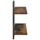 vidaXL Lebegő polcok Füstös Tölgy 40 x 15 x 40 cm Szerelt Fa