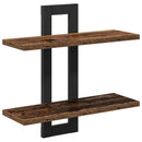 vidaXL Lebegő polcok Antik Fa 40 x 15 x 40 cm Szerelt Fa