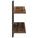 vidaXL Lebegő polcok Antik Fa 40 x 15 x 40 cm Szerelt Fa