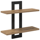 vidaXL Lebegő polcok Kézműves Tölgy 40 x 15 x 40 cm Szerelt Fa