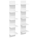 vidaXL Falpolc 2 pcs Fehér 22 x 15 x 100 cm Szerelt Fa