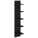 vidaXL Falpolc Fekete Tölgy 22 x 15 x 100 cm Szerelt Fa