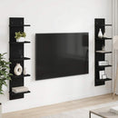 vidaXL Falpolc 2 pcs Fekete Tölgy 22 x 15 x 100 cm Szerelt Fa
