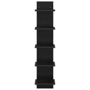 vidaXL Falpolc 2 pcs Fekete Tölgy 22 x 15 x 100 cm Szerelt Fa