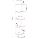 vidaXL Falpolc 2 pcs Fekete Tölgy 22 x 15 x 100 cm Szerelt Fa