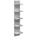 vidaXL Falpolc Betonszürke 22 x 15 x 100 cm Szerelt Fa
