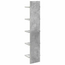 vidaXL Falpolc Betonszürke 22 x 15 x 100 cm Szerelt Fa