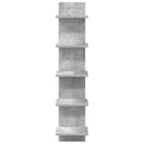 vidaXL Falpolc 2 pcs Betonszürke 22 x 15 x 100 cm Szerelt Fa