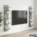 vidaXL Falpolc 2 pcs Szürke Sonoma 22 x 15 x 100 cm Szerelt Fa