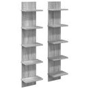 vidaXL Falpolc 2 pcs Szürke Sonoma 22 x 15 x 100 cm Szerelt Fa