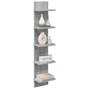 vidaXL Falpolc 2 pcs Szürke Sonoma 22 x 15 x 100 cm Szerelt Fa