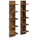 vidaXL Falpolc 2 pcs Antik Fa 22 x 15 x 100 cm Szerelt Fa