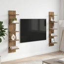 vidaXL Falpolc 2 pcs Kézműves Tölgy 22 x 15 x 100 cm Szerelt Fa