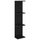 vidaXL Falpolc Fekete Tölgy 22 x 15 x 100 cm Szerelt Fa