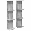 vidaXL Falpolc 2 pcs Szürke Sonoma 22 x 15 x 100 cm Szerelt Fa