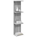 vidaXL Falpolc 2 pcs Szürke Sonoma 22 x 15 x 100 cm Szerelt Fa