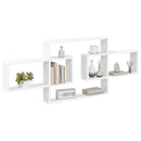 vidaXL Falpolc Fehér 130 x 10 x 50 cm Szerelt Fa