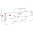 vidaXL Falpolc Fehér 130 x 10 x 50 cm Szerelt Fa