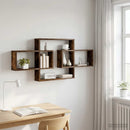 vidaXL Falpolc Füstös Tölgy 130 x 10 x 50 cm Szerelt Fa