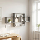 vidaXL Falpolc Szürke Sonoma 130 x 10 x 50 cm Szerelt Fa