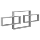 vidaXL Falpolc Szürke Sonoma 130 x 10 x 50 cm Szerelt Fa