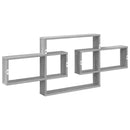 vidaXL Falpolc Szürke Sonoma 130 x 10 x 50 cm Szerelt Fa