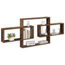 vidaXL Falpolc Antik Fa 130 x 10 x 50 cm Szerelt Fa