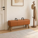 vidaXL pad Barna 110 x 30 x 45 cm Valódi Bőr