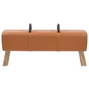 vidaXL pad Barna 110 x 30 x 45 cm Valódi Bőr