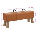 vidaXL pad Barna 110 x 30 x 45 cm Valódi Bőr