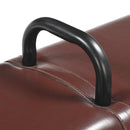 vidaXL pad Sötét Barna 110 x 30 x 45 cm Valódi Bőr