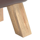 vidaXL pad Sötét Barna 110 x 30 x 45 cm Valódi Bőr