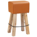 vidaXL Bárszék 2 db Barna 44 x 33 x 74 cm Valódi Bőr