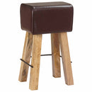 vidaXL Bárszék 2 db Sötét Barna 44 x 33 x 74 cm Valódi Bőr