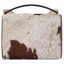 vidaXL Bárszék 2 db Barna és fehér 44 x 33 x 74 cm Valódi Bőr