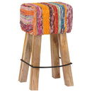 vidaXL Bárszék 2 db Sokszínű 44 x 33 x 74 cm Valódi Bőr