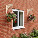 vidaXL Fal polc tartók 12 db Antik fehér 27.5 x 23 x 4 cm Acél