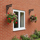 vidaXL Fal polc tartók 12 db Fekete 27.5 x 23 x 4 cm Acél