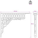 vidaXL Fal polc tartók 12 db Fekete 27.5 x 23 x 4 cm Acél