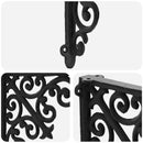 vidaXL Fal polc tartók 2 db Fekete 14 x 14 x 3,5 cm Acél