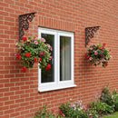 vidaXL Fal polc tartók 12 db Antik Barna 14 x 14 x 3,5 cm Acél