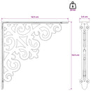 vidaXL Fal polc tartók 12 db Antik Barna 14 x 14 x 3,5 cm Acél