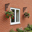 vidaXL Fal polc tartók 2 db Antik Barna 24 x 24 x 3,5 cm Acél