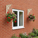 vidaXL Fal polc tartók 12 db Antik fehér 24 x 24 x 3,5 cm Acél