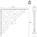 vidaXL Fal polc tartók 12 db Antik fehér 24 x 24 x 3,5 cm Acél
