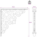 vidaXL Fal polc tartók 12 db Antik Barna 24 x 24 x 3,5 cm Acél